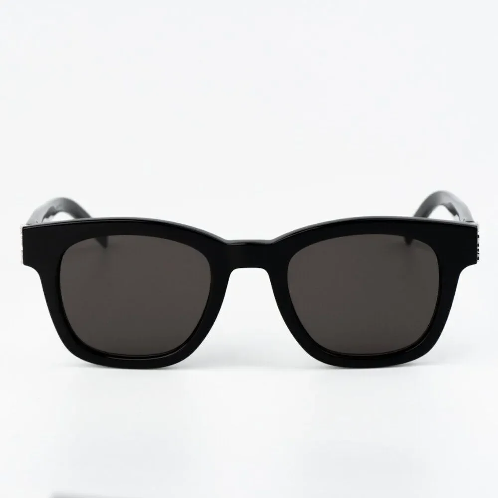 NEW Saint Laurent SLM124 001 Black Grey Square Men Sunglasses